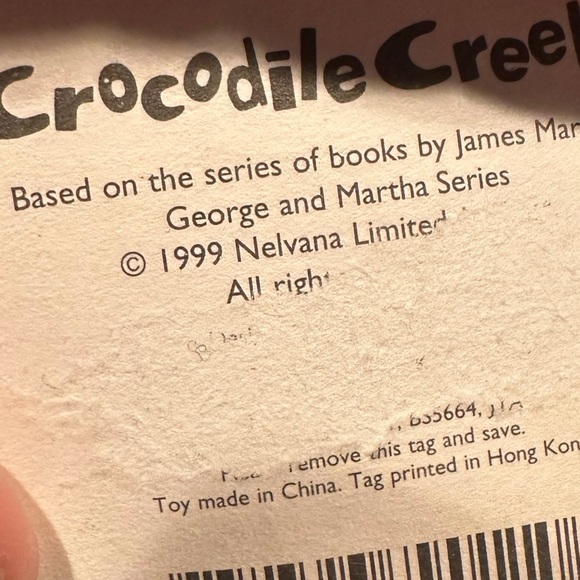 NWT Crocodile Creek George And Martha Small Hippo Plush Toy - Picture 6 of 11